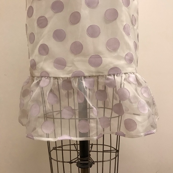 ModCloth White/Purple Organza Dress w Flounce - Picture 5 of 9